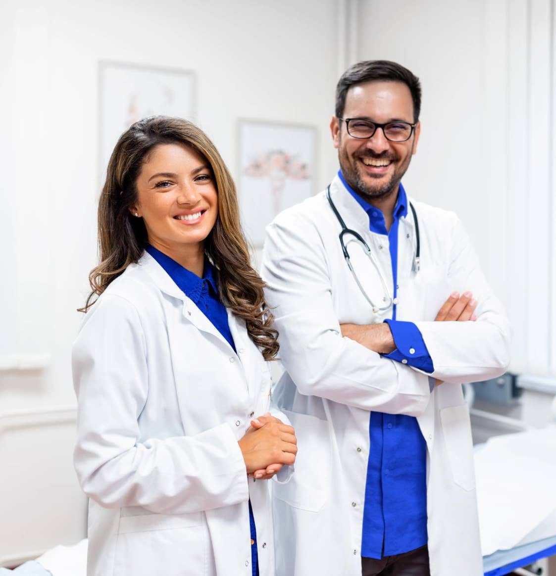 two doctors smiling